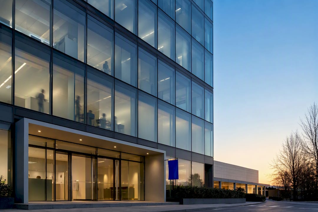 Immeuble de bureaux en France, géré de manière professionnelle