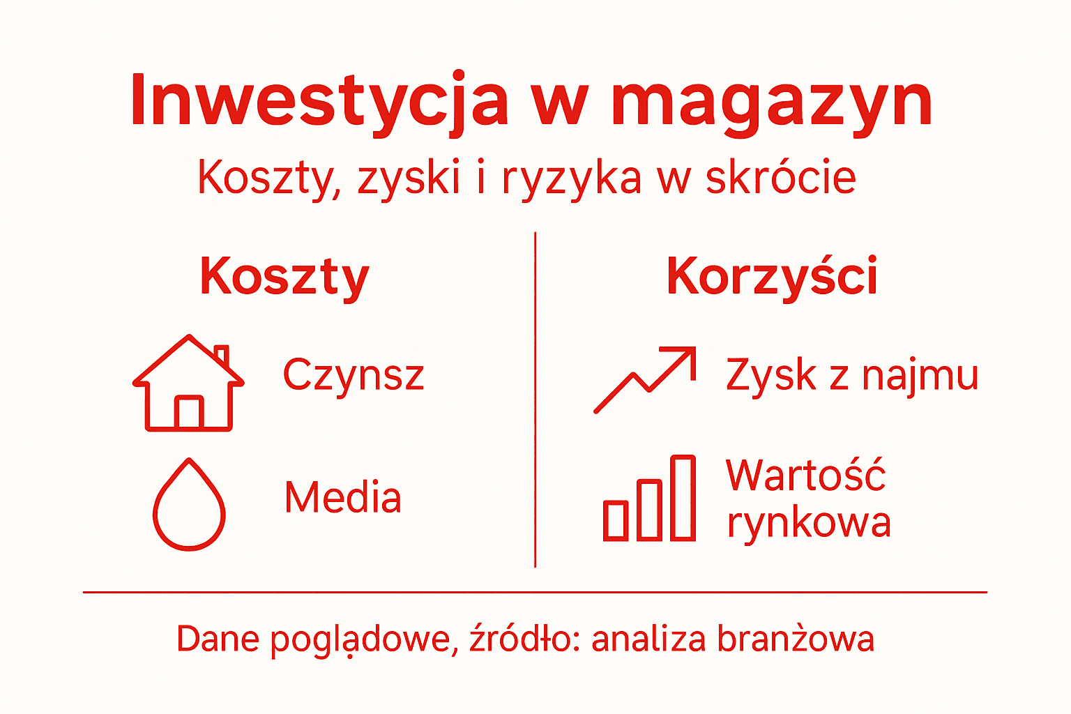 Infografika: ile kosztuje inwestycja w magazyn, jakie przynosi korzyści i z czym wiąże się ryzyko