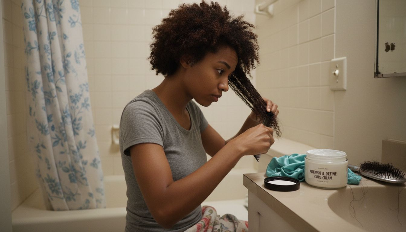 Detangling and deep conditioning natural hair