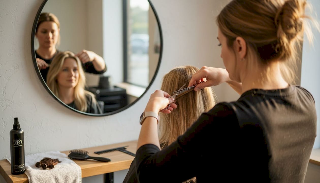 Stylist blending extensions for seamless look