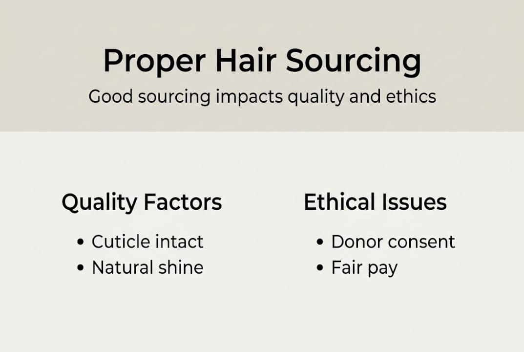 Infographic proper hair sourcing quality ethics