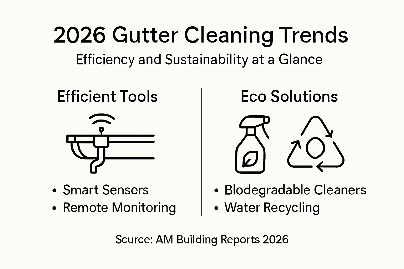 Infographic on efficient and sustainable gutter cleaning trends