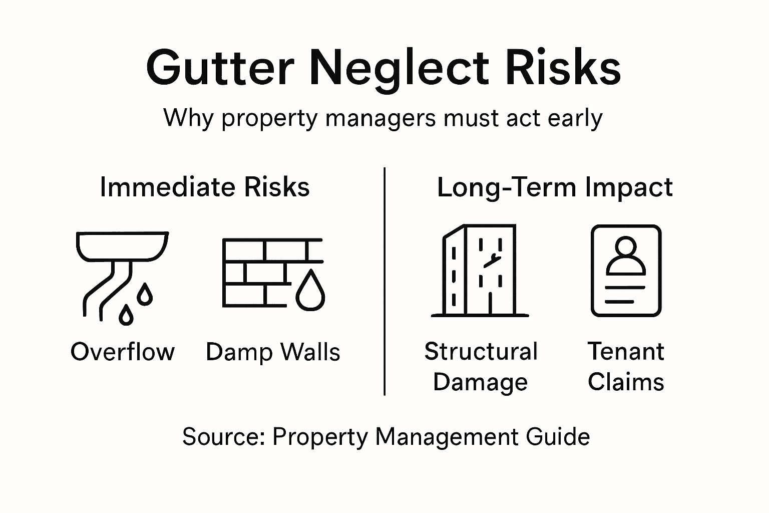 Infographic showing risks of gutter neglect