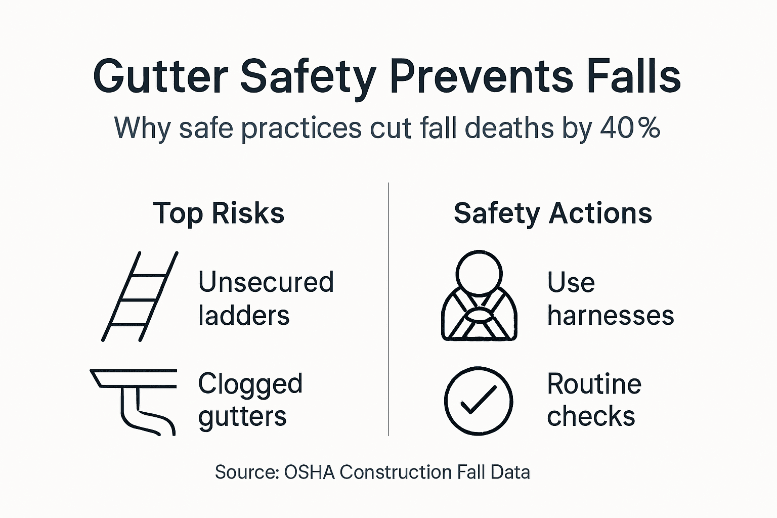 Infographic gutter safety fall prevention stats