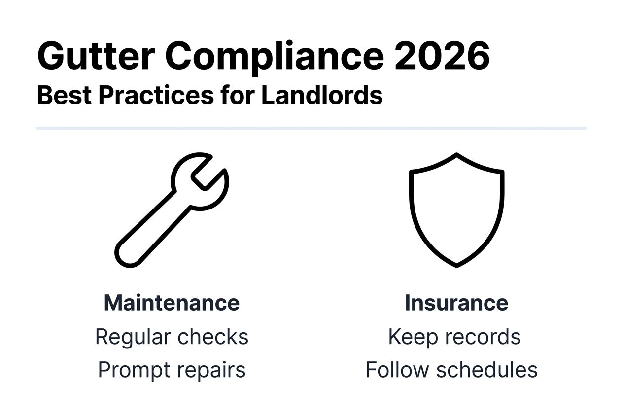 Infographic on landlord gutter compliance and insurance