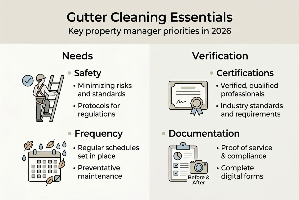 Infographic outlines gutter cleaning priorities