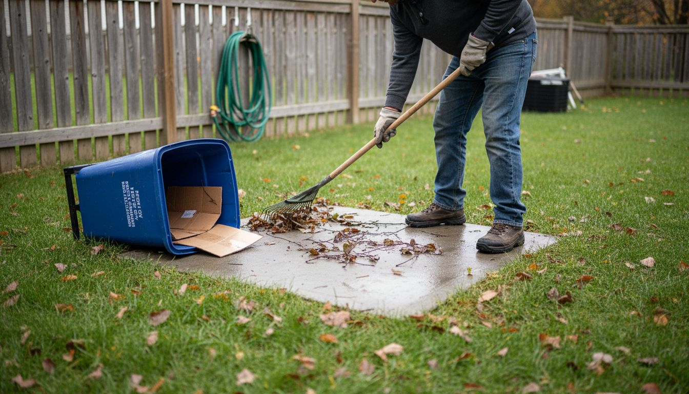 Preparing outdoor area for heat pump unit