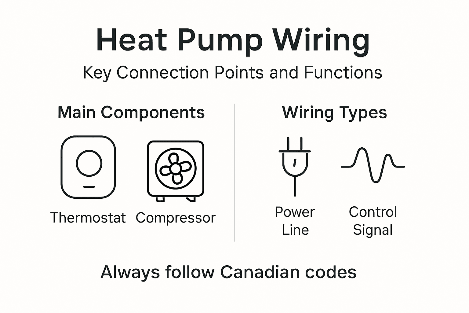 Infographic shows heat pump wiring key points