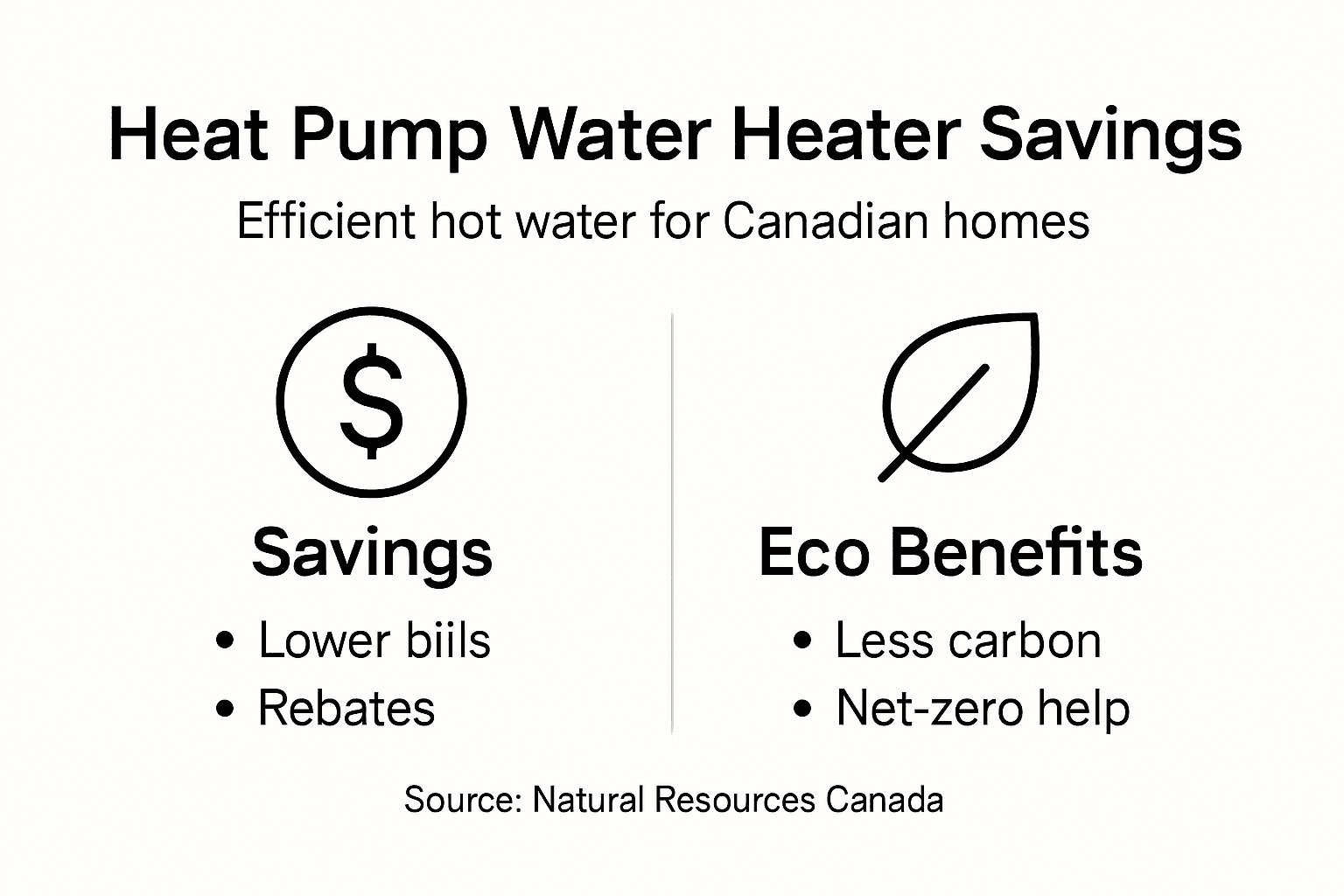 Infographic heat pump water heater energy savings