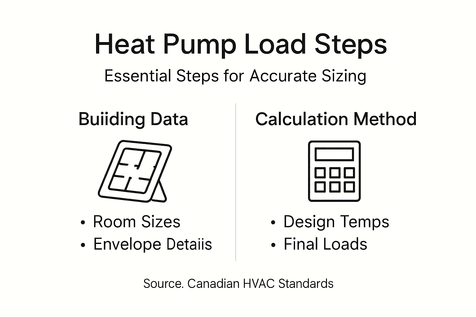 Infographic of main heat pump load steps