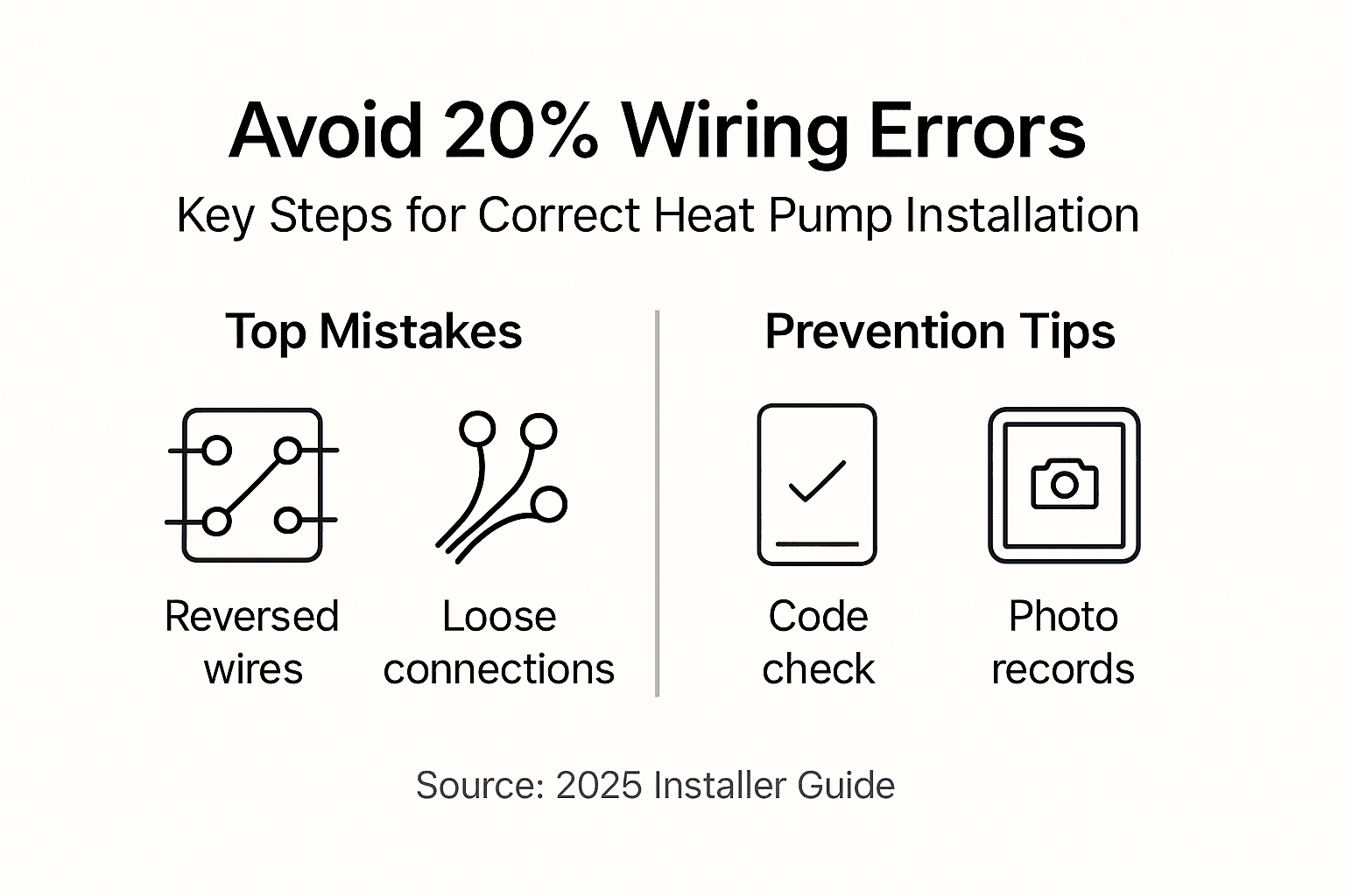 Infographic showing wiring mistakes and prevention tips
