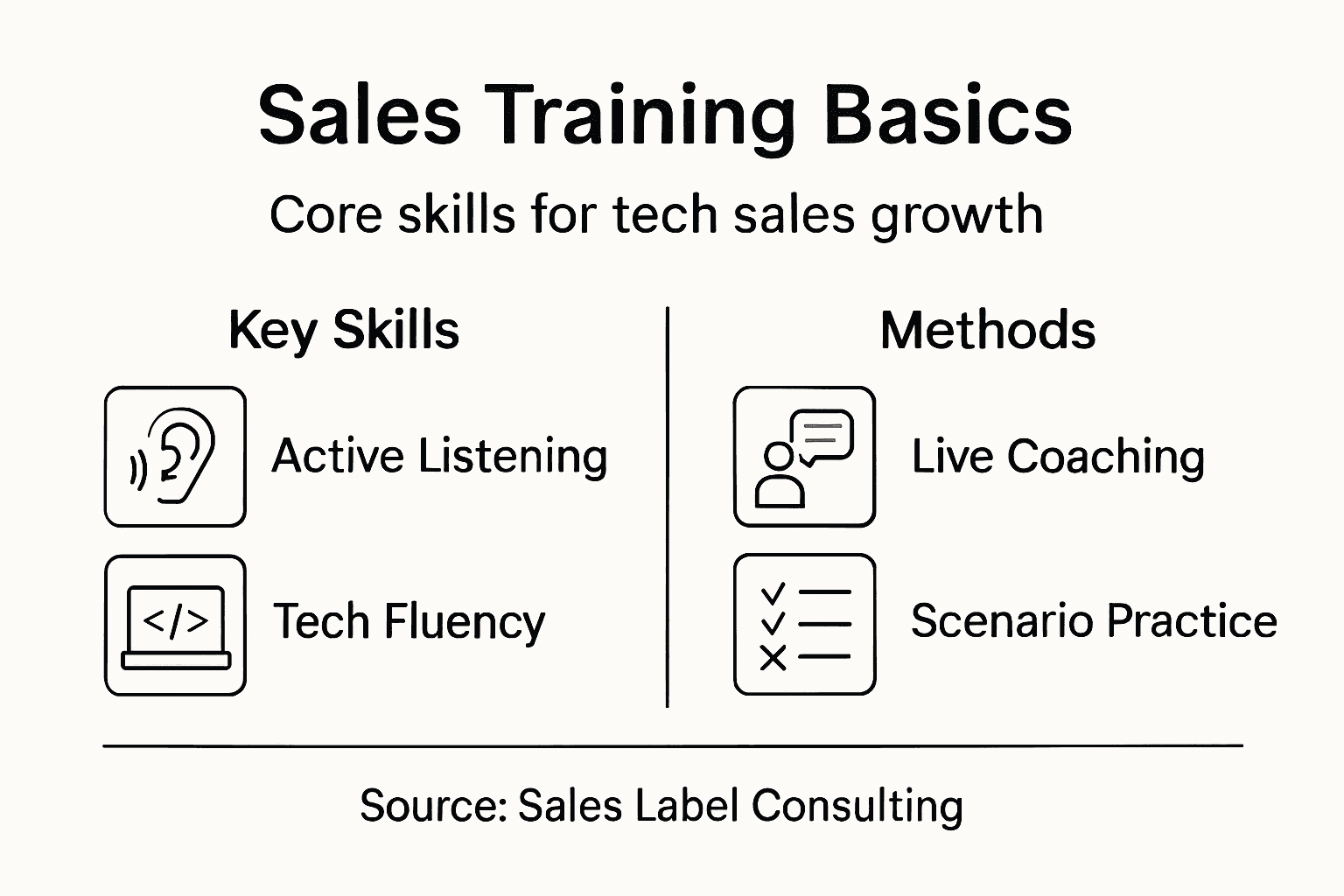 Infographic sales training basics and methods