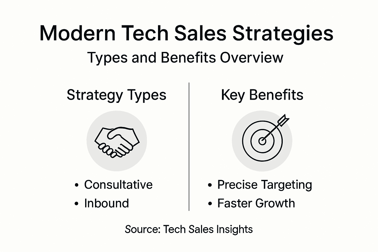 Infographic modern tech sales strategies types benefits