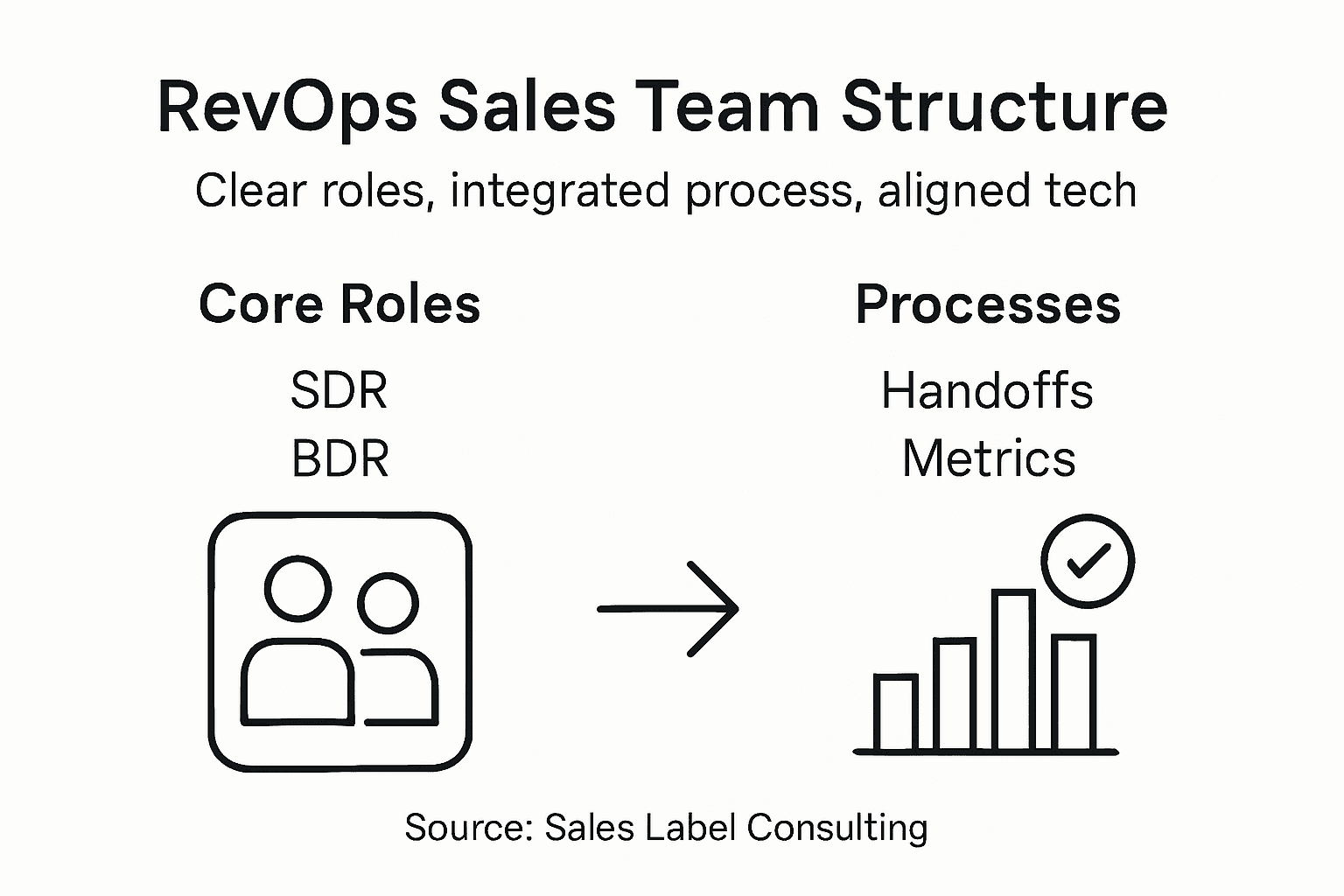 Infographic of RevOps-ready sales team roles and processes
