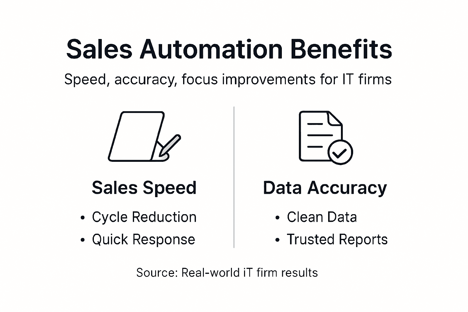 Infographic summarizing sales automation benefits