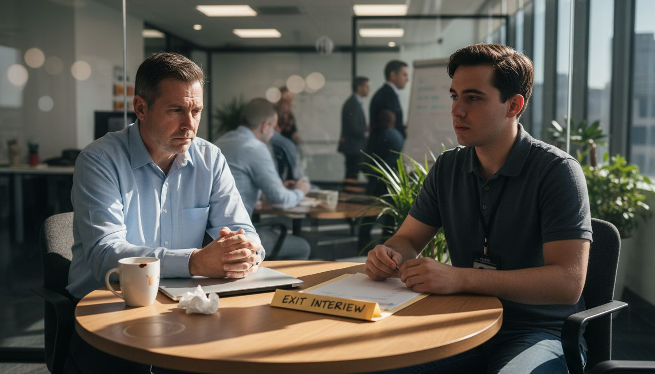 Exit interview with departing IT sales rep