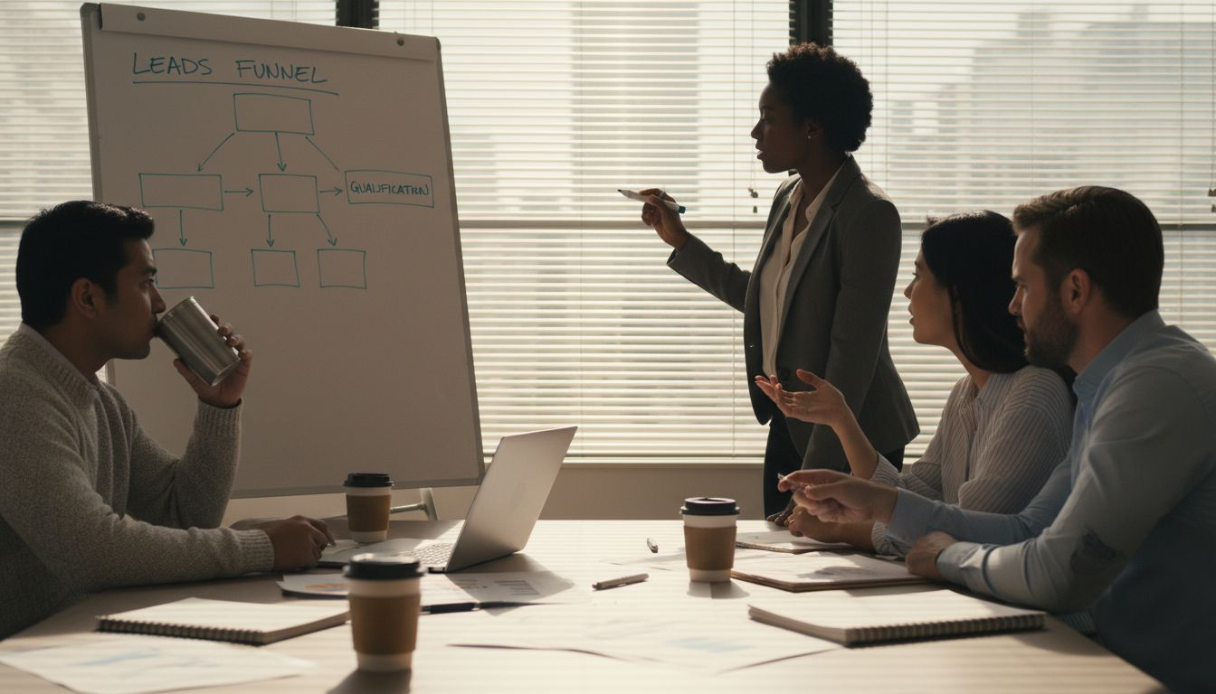 Team brainstorming lead generation strategies