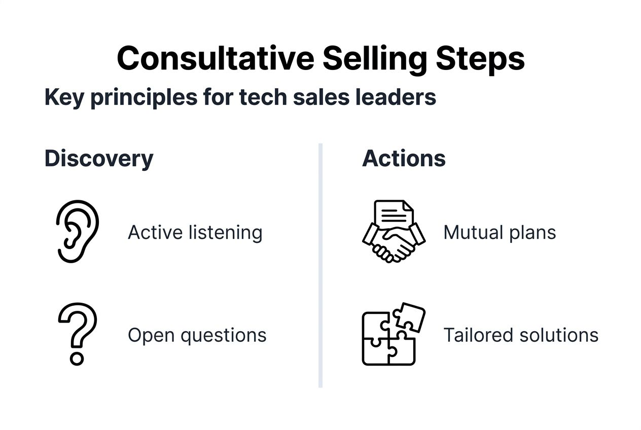 Infographic outlining consultative selling steps