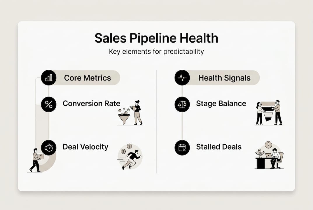 Infographic showing key aspects of pipeline health