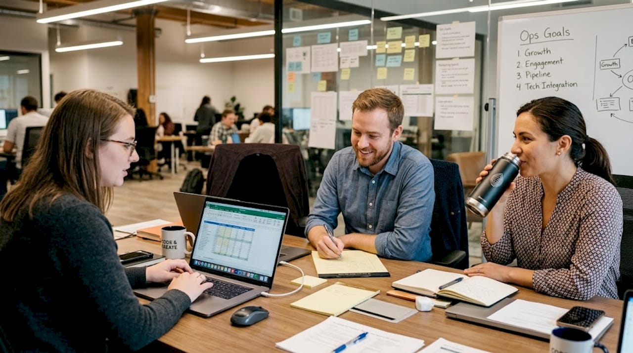 Team collaborates on revenue operations project