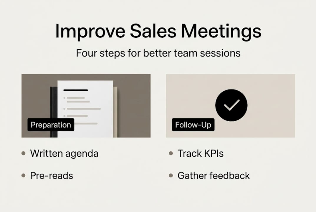 Infographic four steps for better meetings