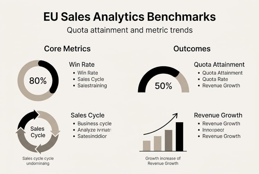 Infographic of EU sales analytics benchmarks
