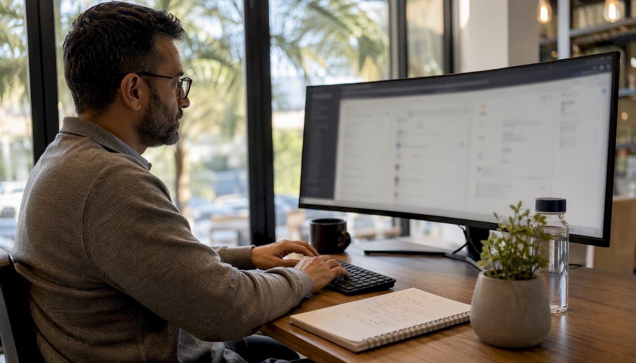 Sales professional using embedded sales intelligence