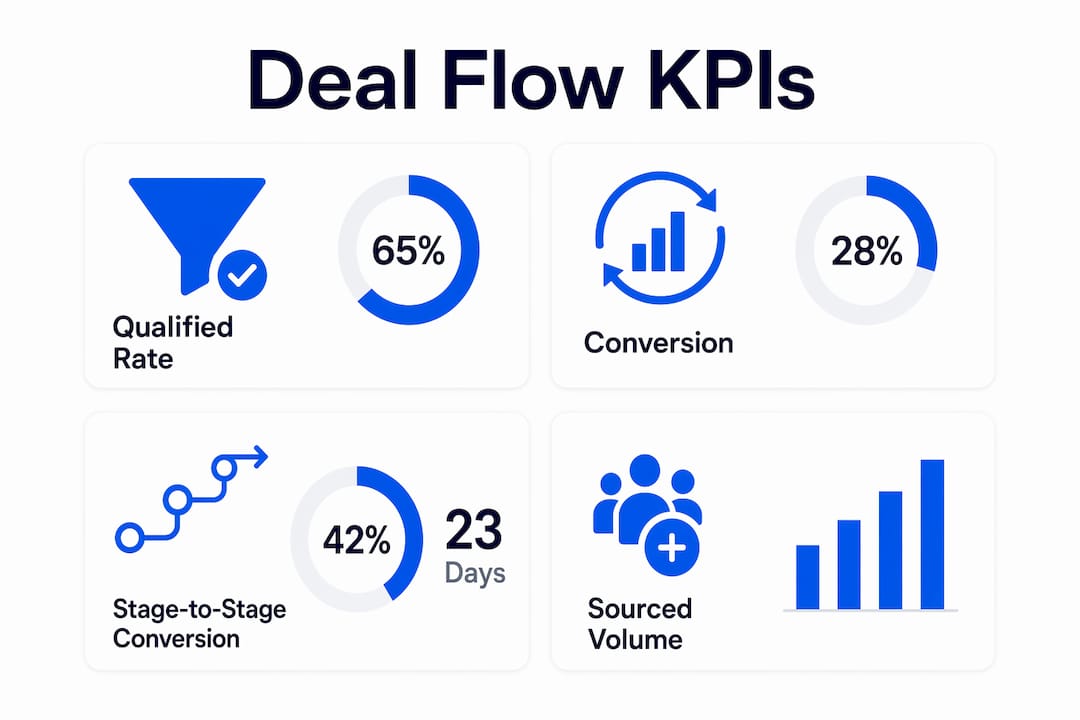 Infographic outlining key deal flow KPIs