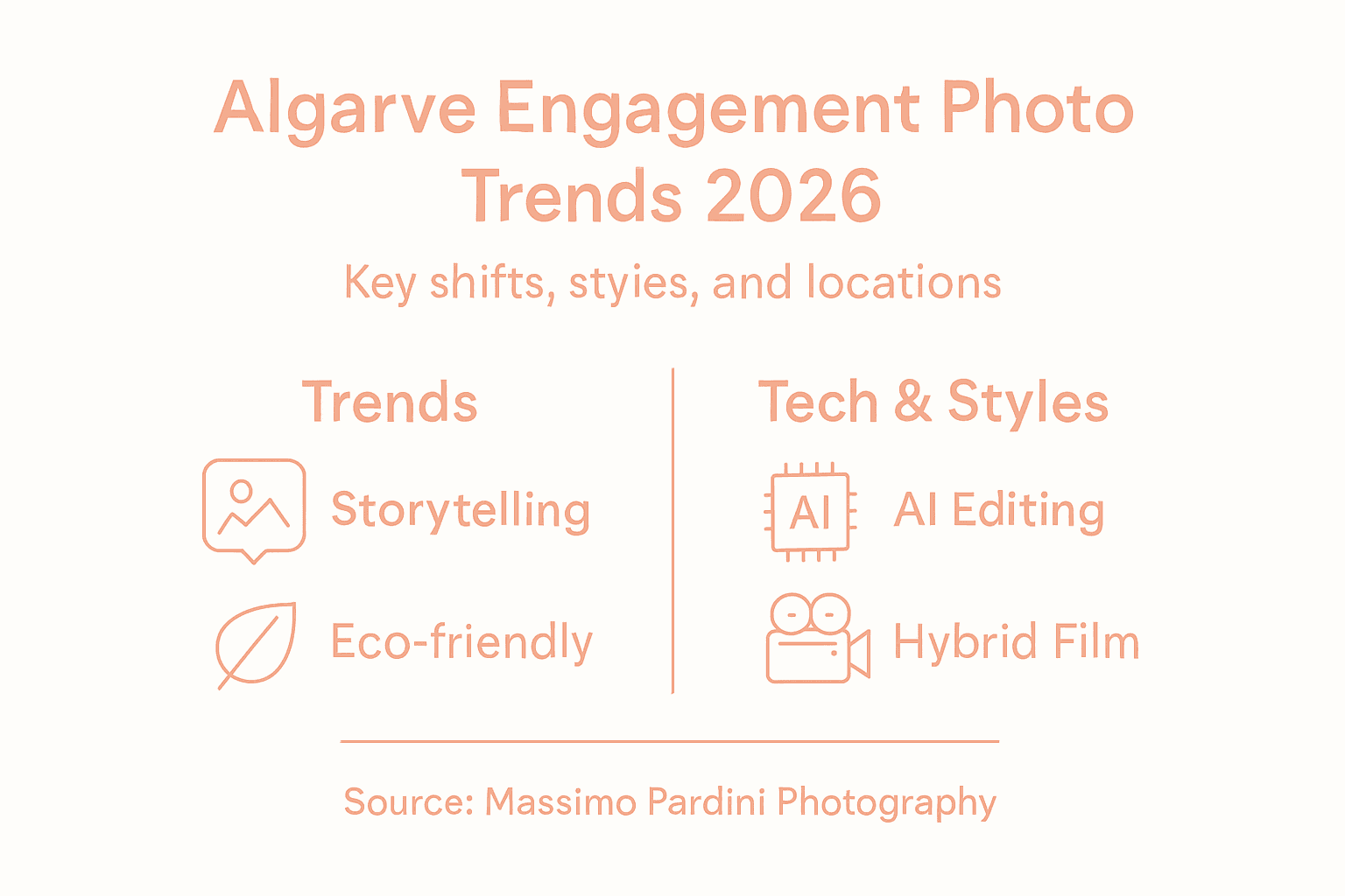 Infographic Algarve engagement photography trends 2026