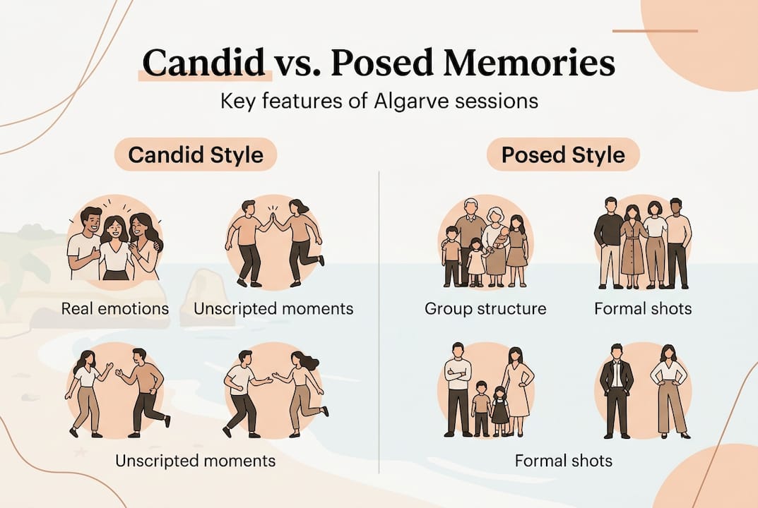 Infographic compares candid and posed photography