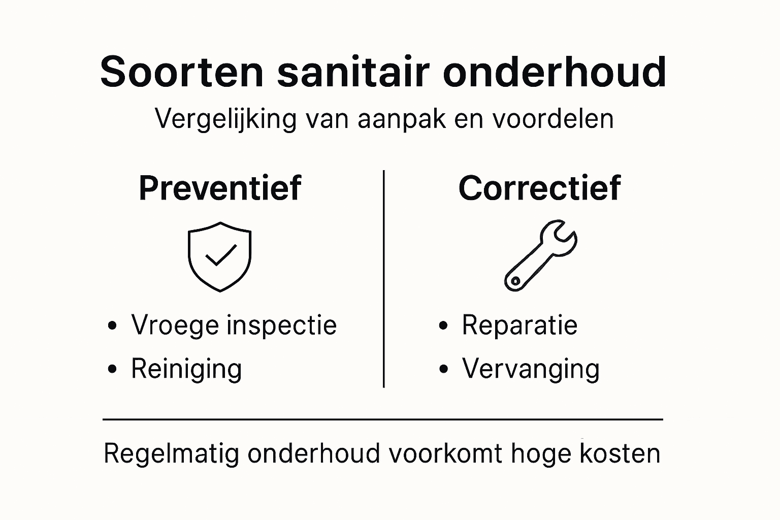 Overzicht: verschillende manieren van sanitair onderhoud