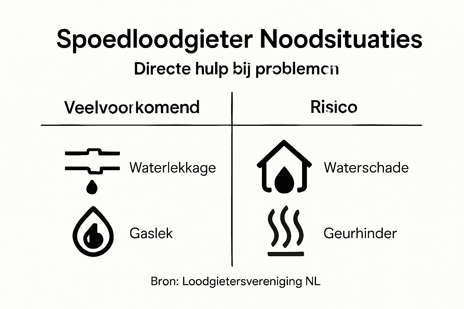Infographic: Wat te doen bij een loodgieter noodgeval