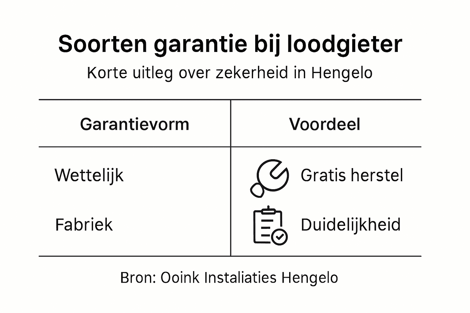 Overzicht: Welke garanties biedt een loodgieter?