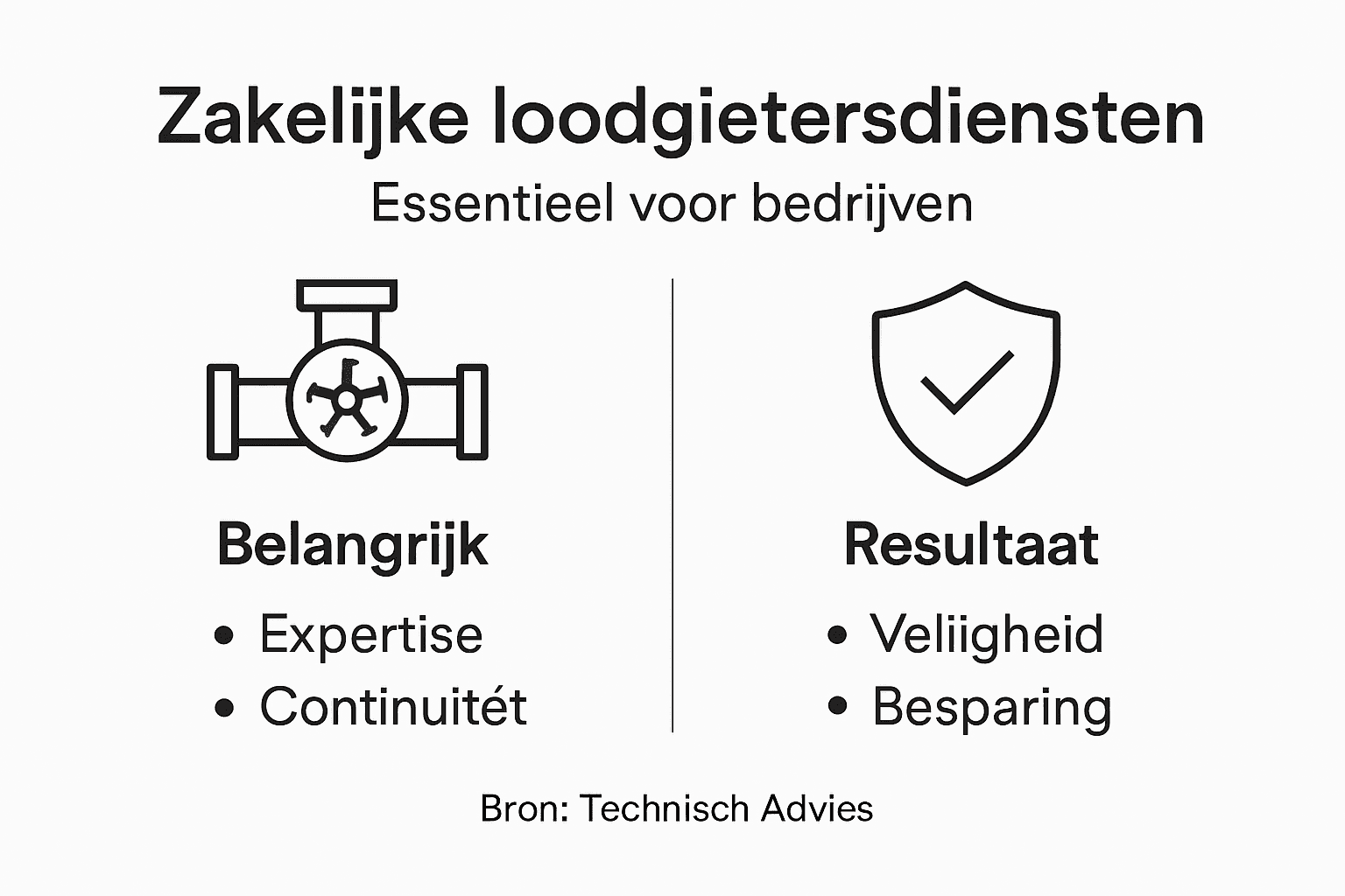 Infographic: Een helder overzicht van onze zakelijke loodgietersdiensten