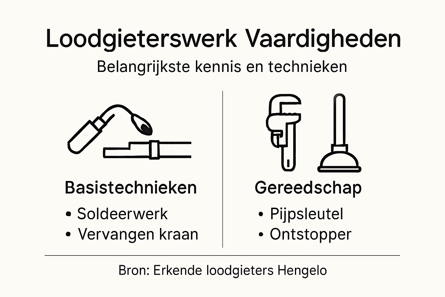 Overzicht: essentiële vaardigheden en gereedschappen voor loodgieters