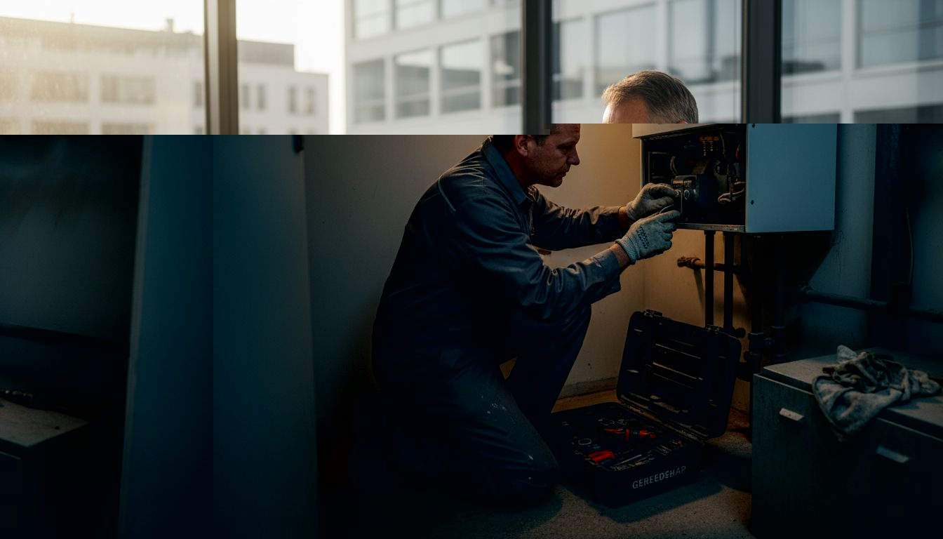 Een loodgieter komt langs om je cv-ketel te controleren.