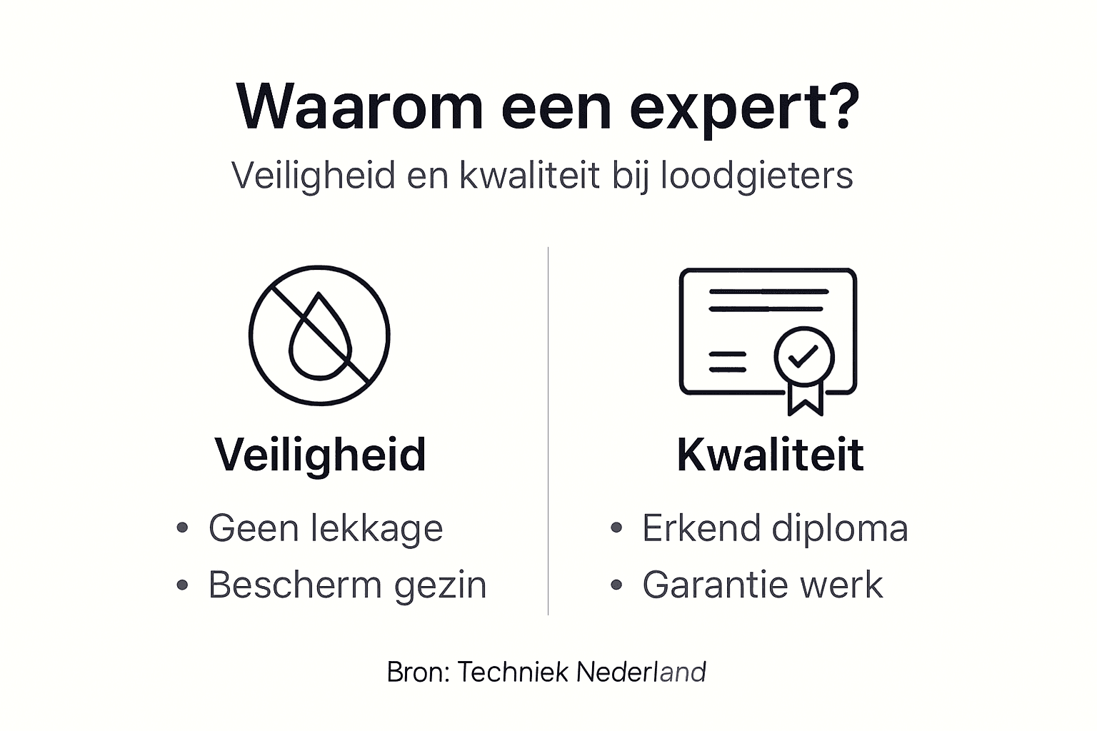 Infographic: Waarom kiezen voor een erkende loodgieter?