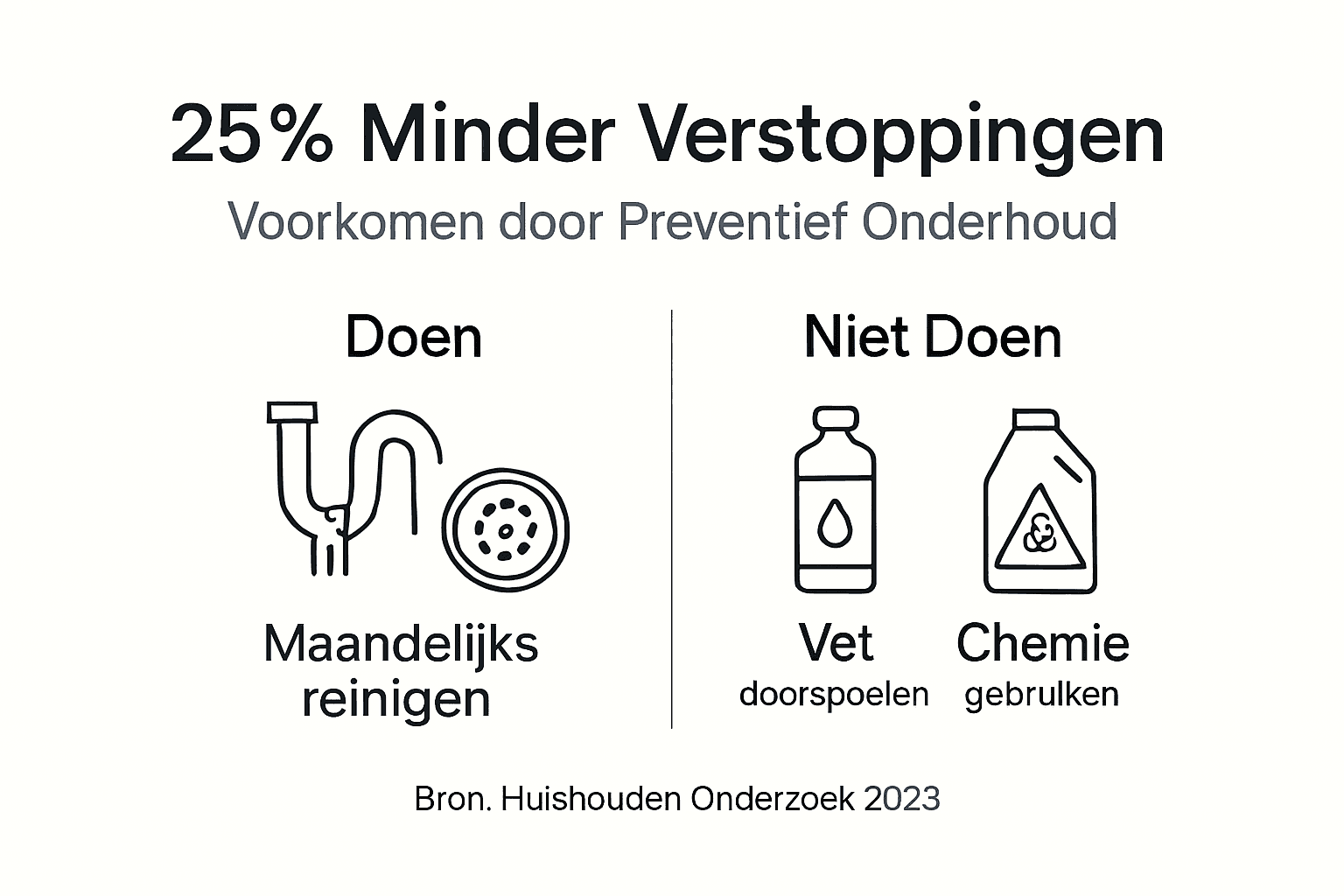 Infographic: Zo voorkom je verstoppingen in het riool – handige tips en veelgemaakte fouten
