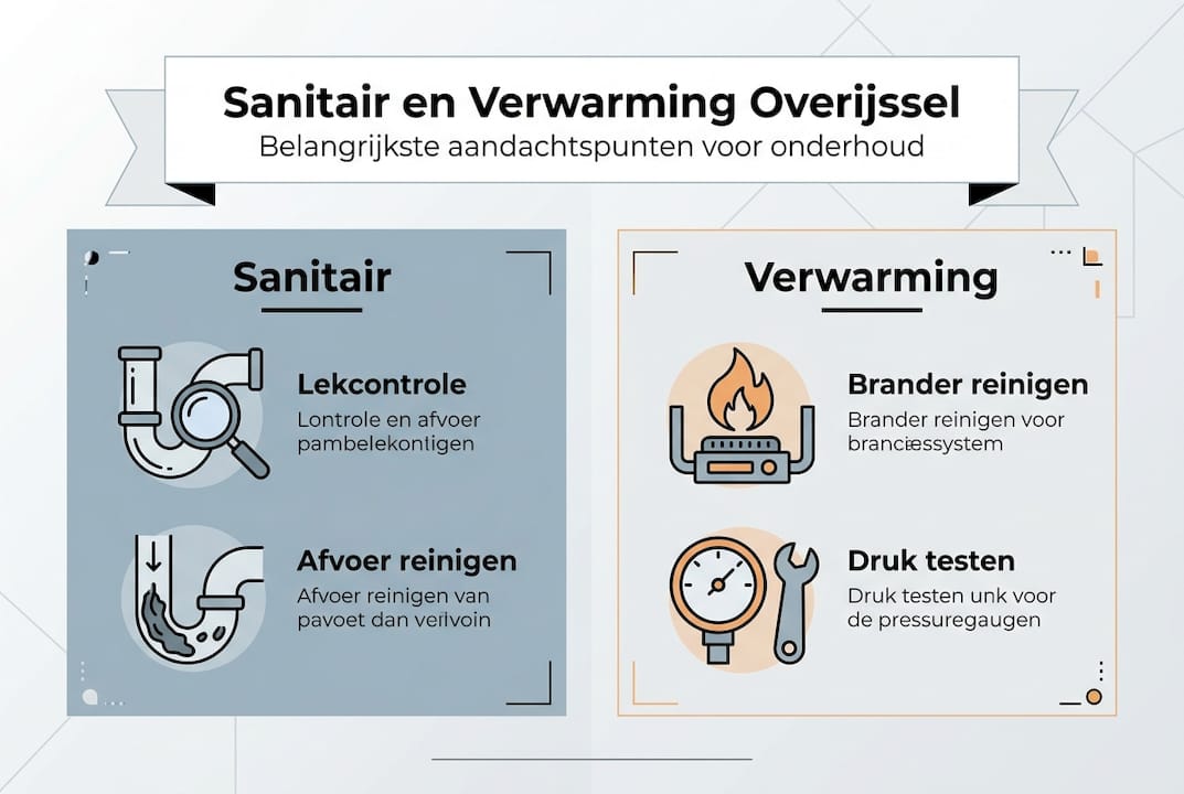 Overzichtelijke infographic: zo onderhoud je sanitair en verwarming