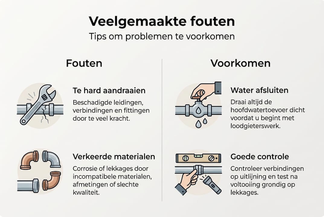 Infographic: veelgemaakte fouten door loodgieters en hoe je ze voorkomt