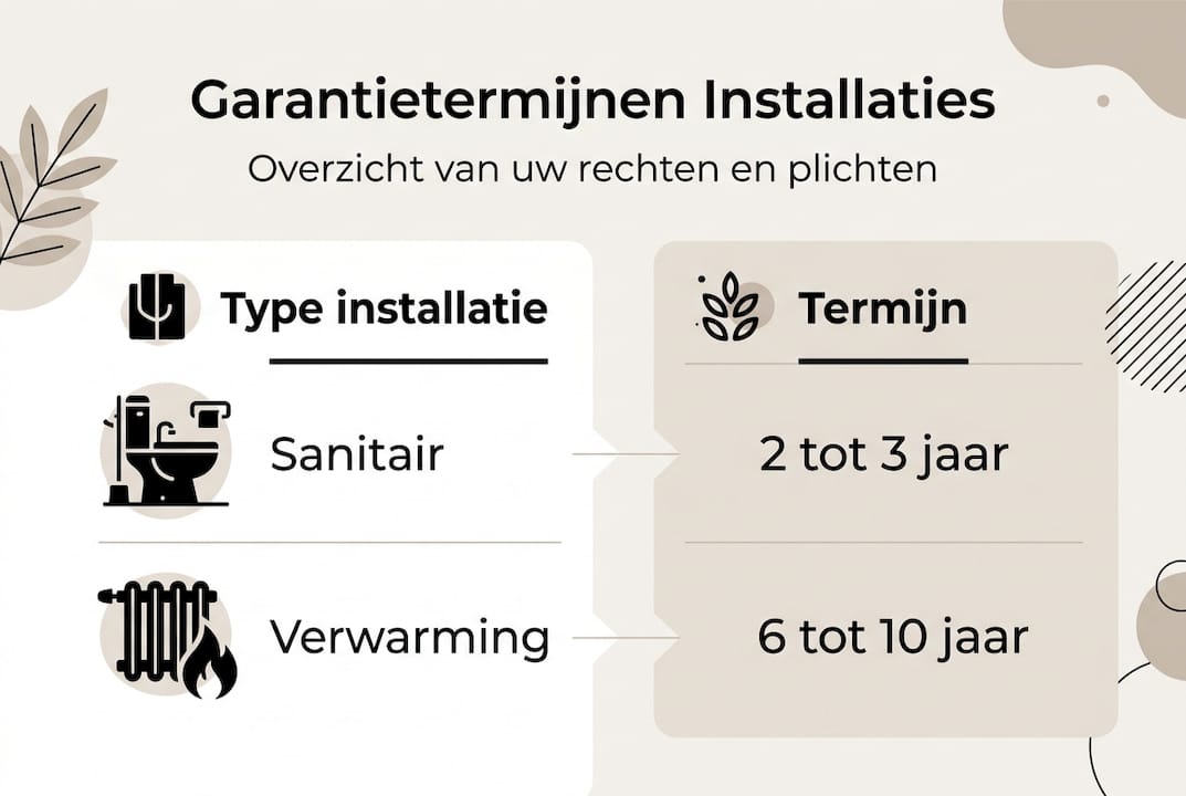 Handige infographic: inzicht in garantietermijnen van installaties
