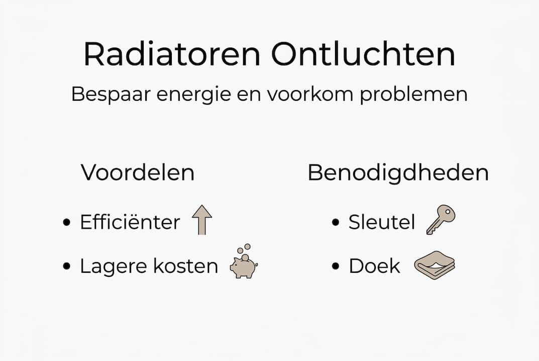Infographic: zo ontlucht je een radiator – handige tips, benodigdheden én de voordelen op een rij