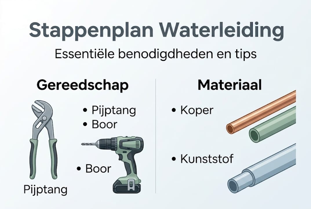Overzichtelijk stappenplan voor waterleidingen en bijbehorende materialen