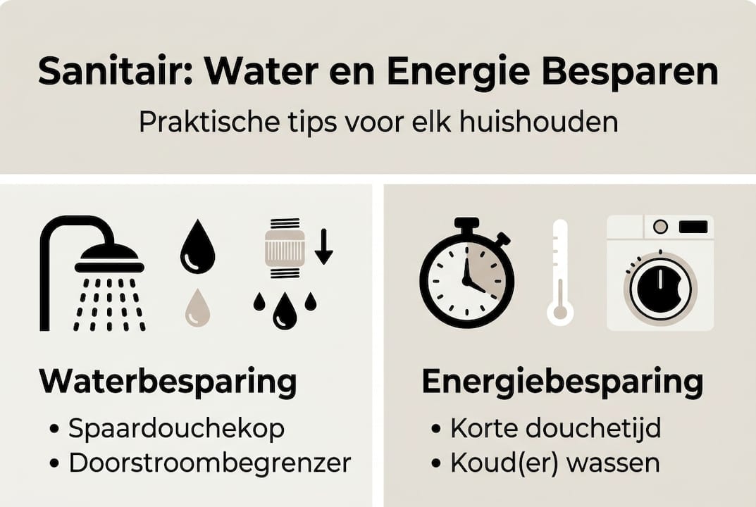 Infographic: zo bespaar je water en energie in het sanitair