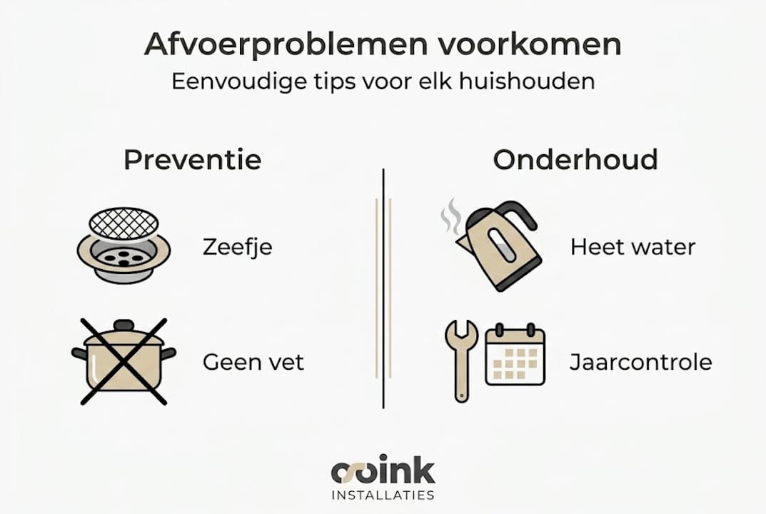 Infographic: Tips voor het onderhouden en voorkomen van verstoppingen in je afvoer