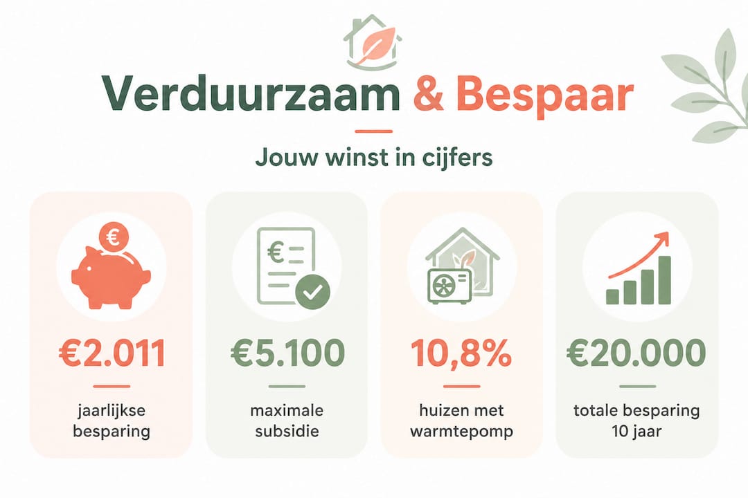 Infographic: besparen op kosten en subsidies voor duurzame verwarmingsoplossingen in Overijssel