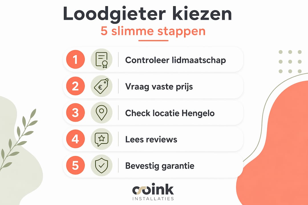 Infographic: in vijf stappen de juiste loodgieter vinden