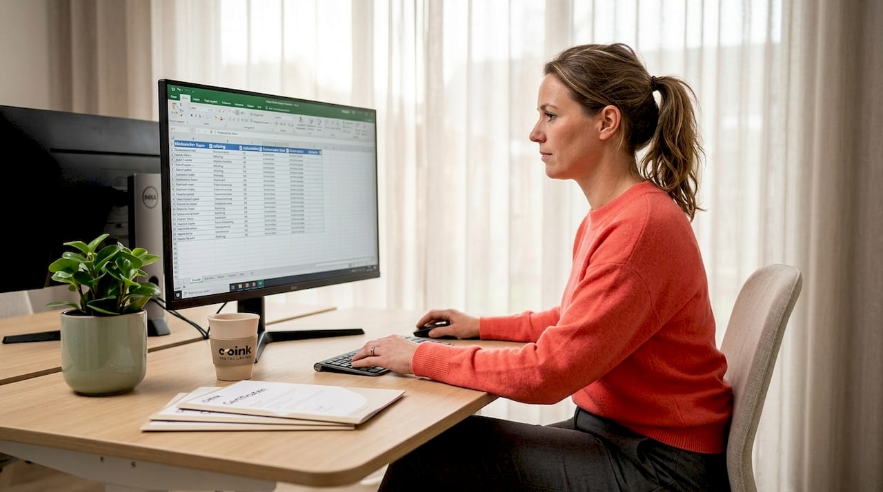 Op kantoor houdt de HR-medewerker nauwkeurig bij welke certificaten medewerkers hebben behaald.