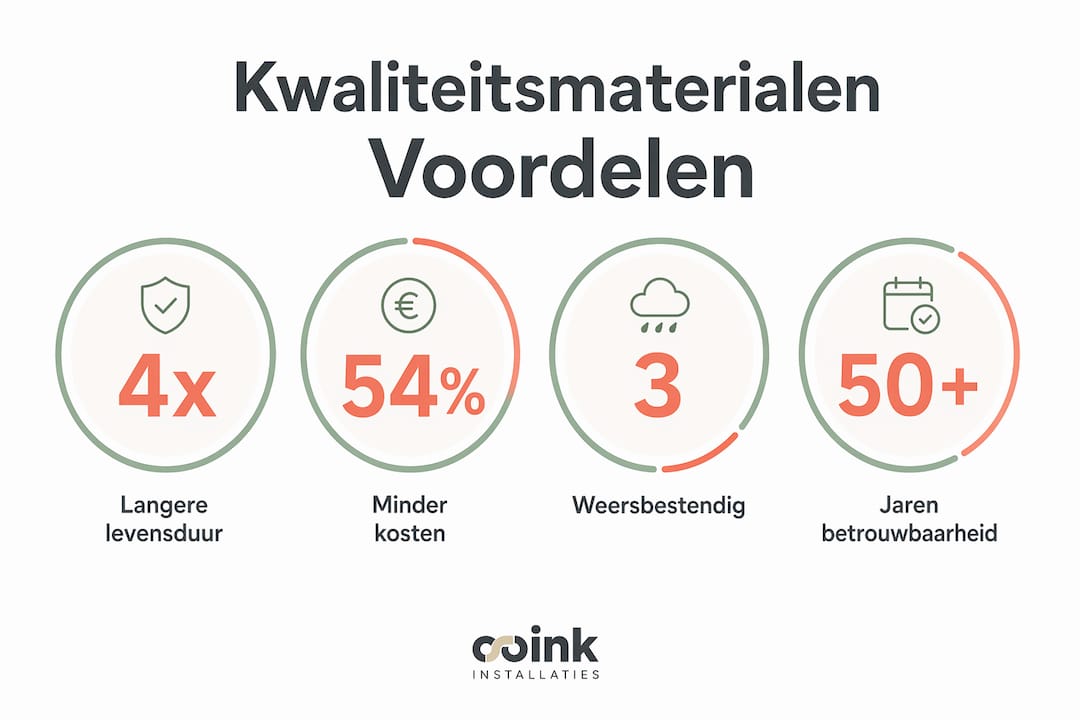 Overzicht: de pluspunten van hoogwaardige materialen in beeld gebracht