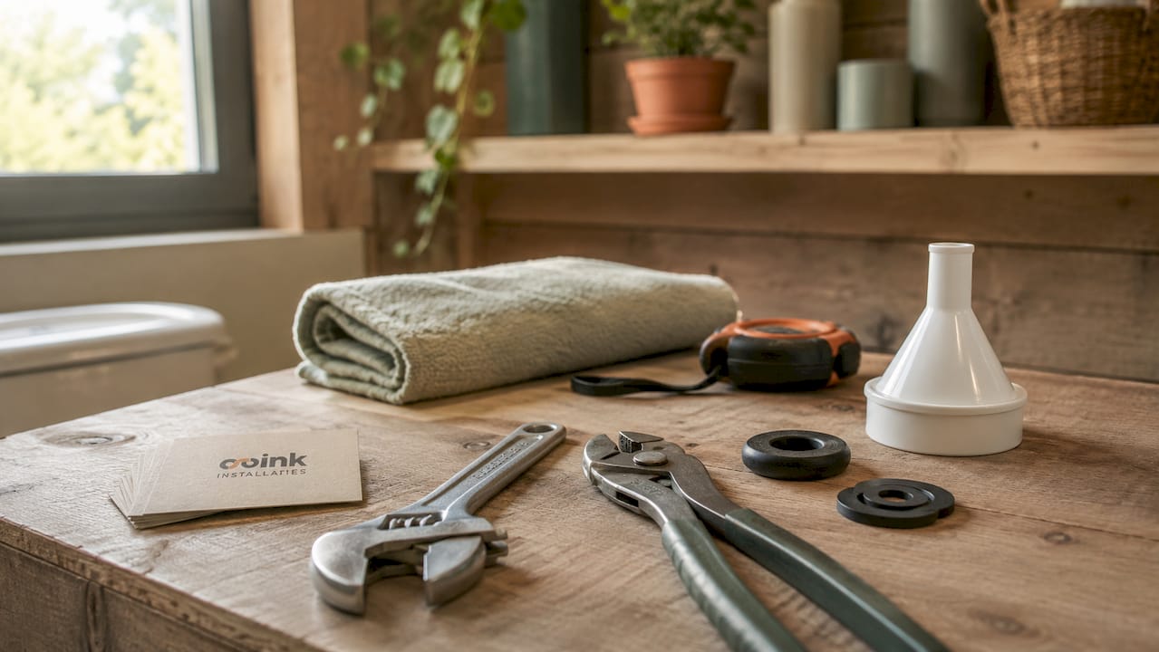 Benodigd gereedschap en materialen voor het plaatsen van een toilet